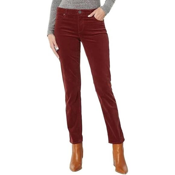 Kut from the Kloth Catherine Corduroy Boyfriend Pant in Amber Women's 12 - Picture 2 of 15